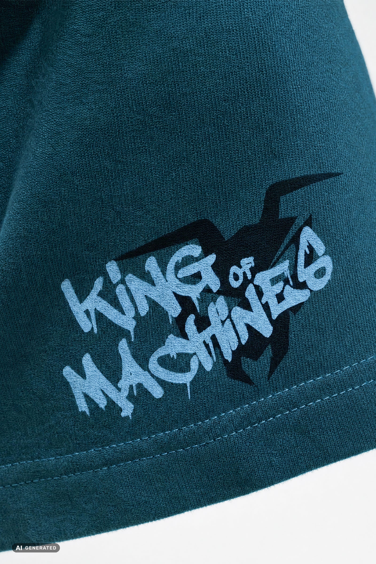 SWEAT SHORTS BERMUDA „KING OF MACHINES“ - Green