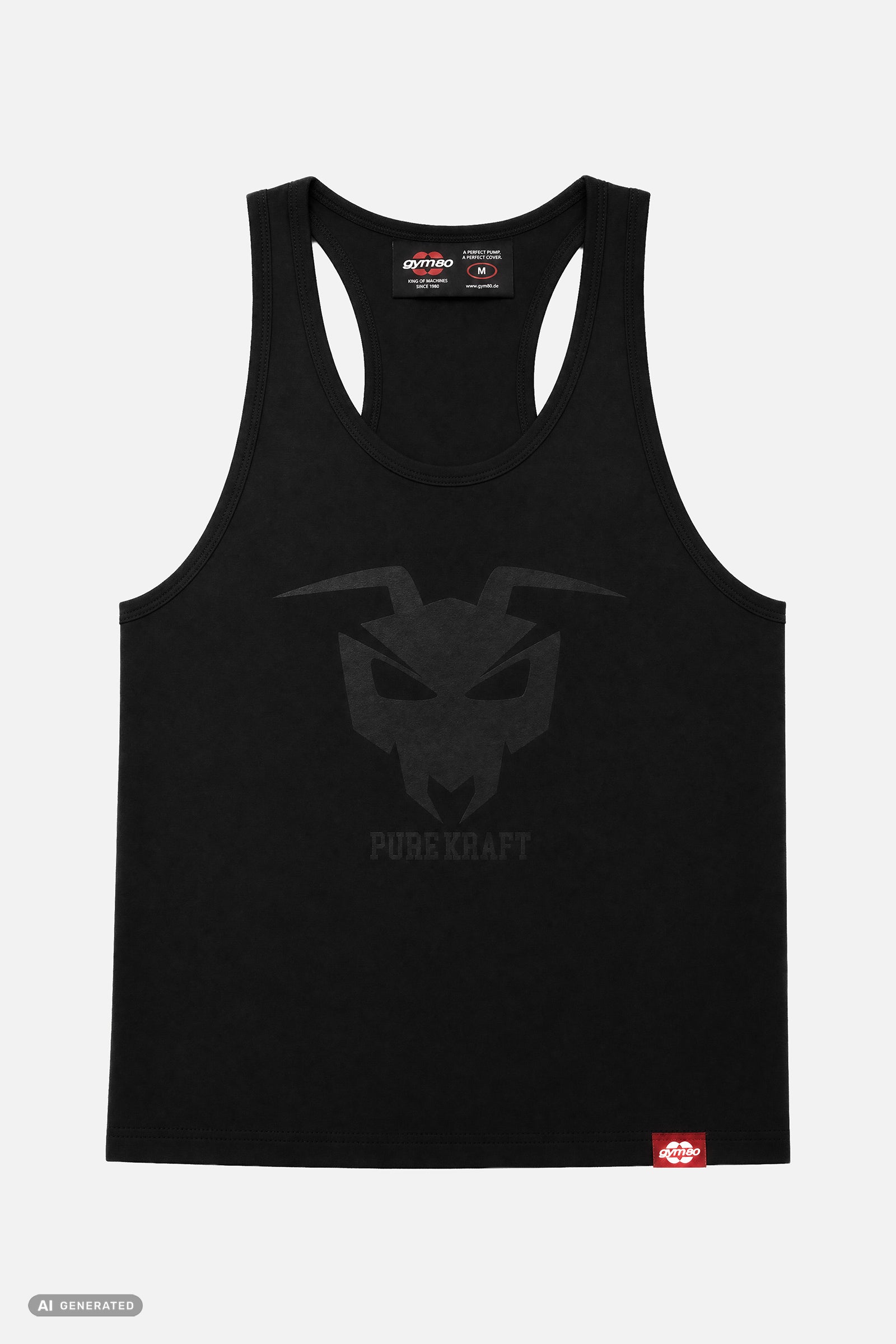 PURE KRAFT RINGER MUSCLE SHIRT BLACK