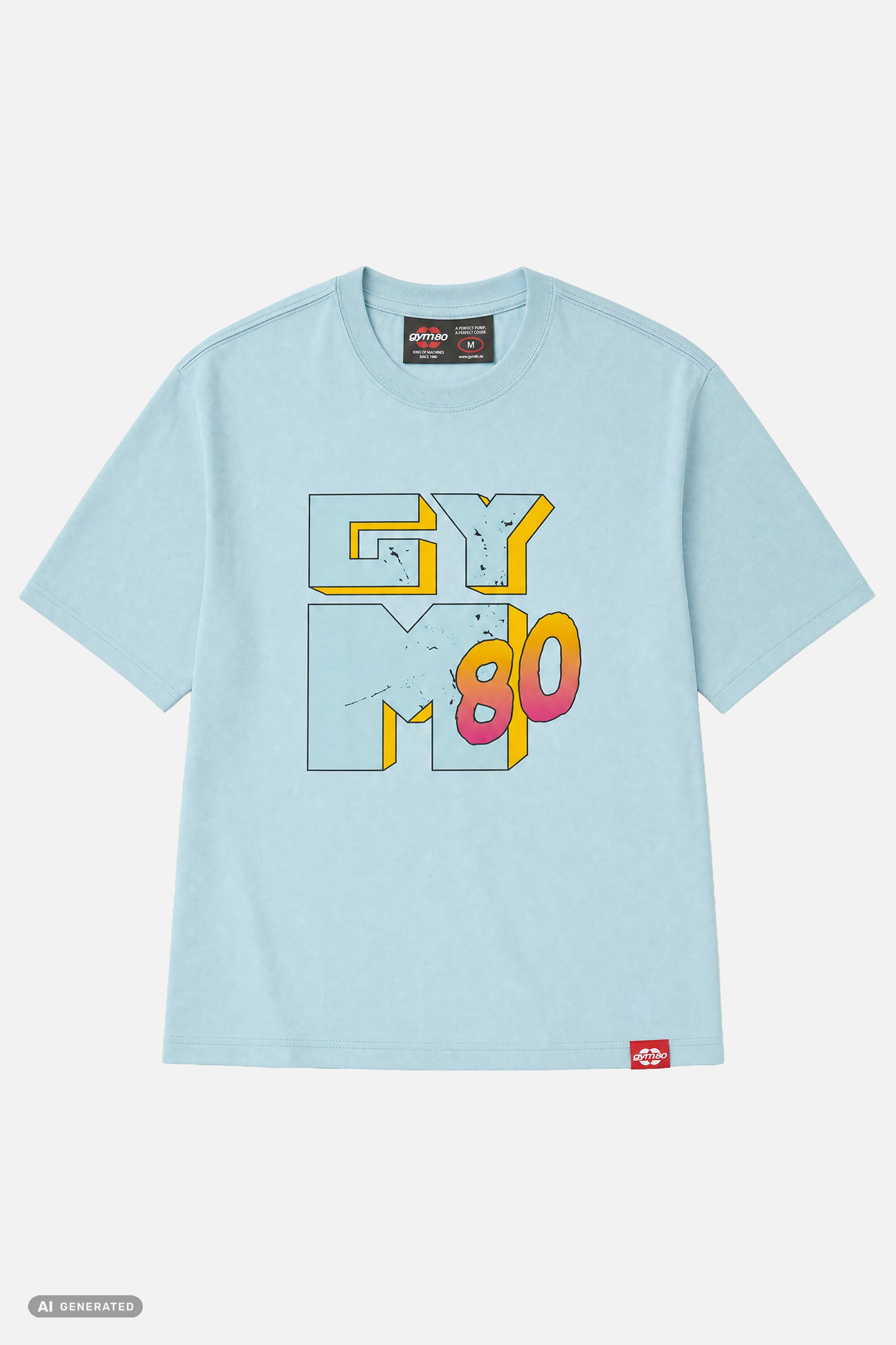 GYM80 RETRO REGULAR T-SHIRT BLUE
