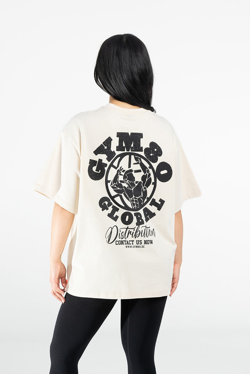 OVERSIZE SHIRT GLOBAL CREME