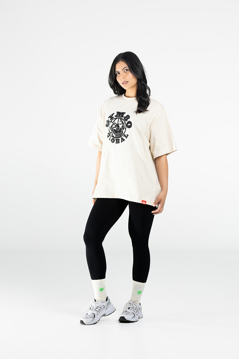 OVERSIZE SHIRT GLOBAL CREME