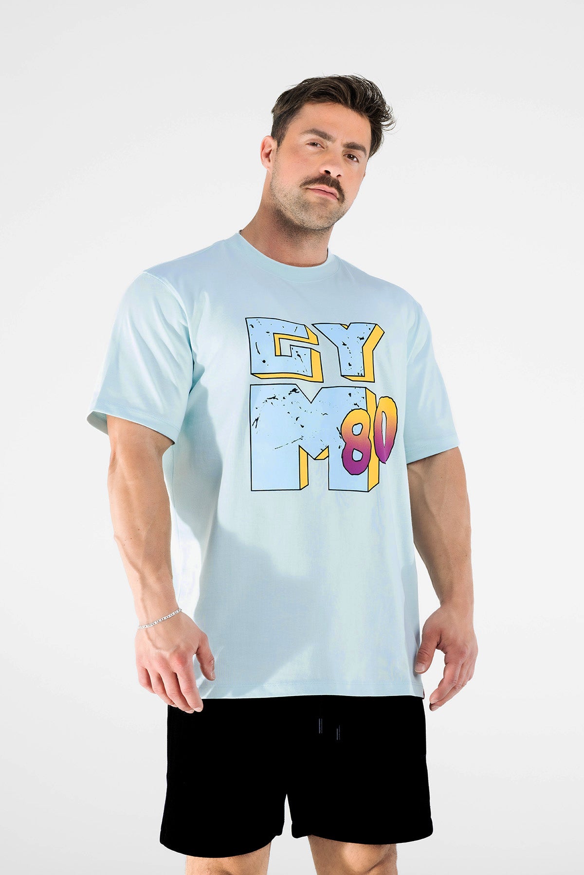 GYM80 RETRO REGULAR SHIRT BLUE