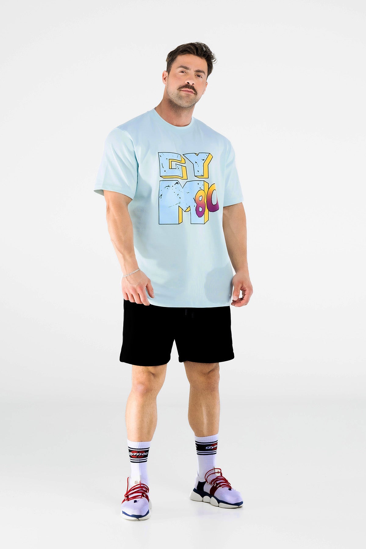 GYM80 RETRO REGULAR SHIRT BLUE