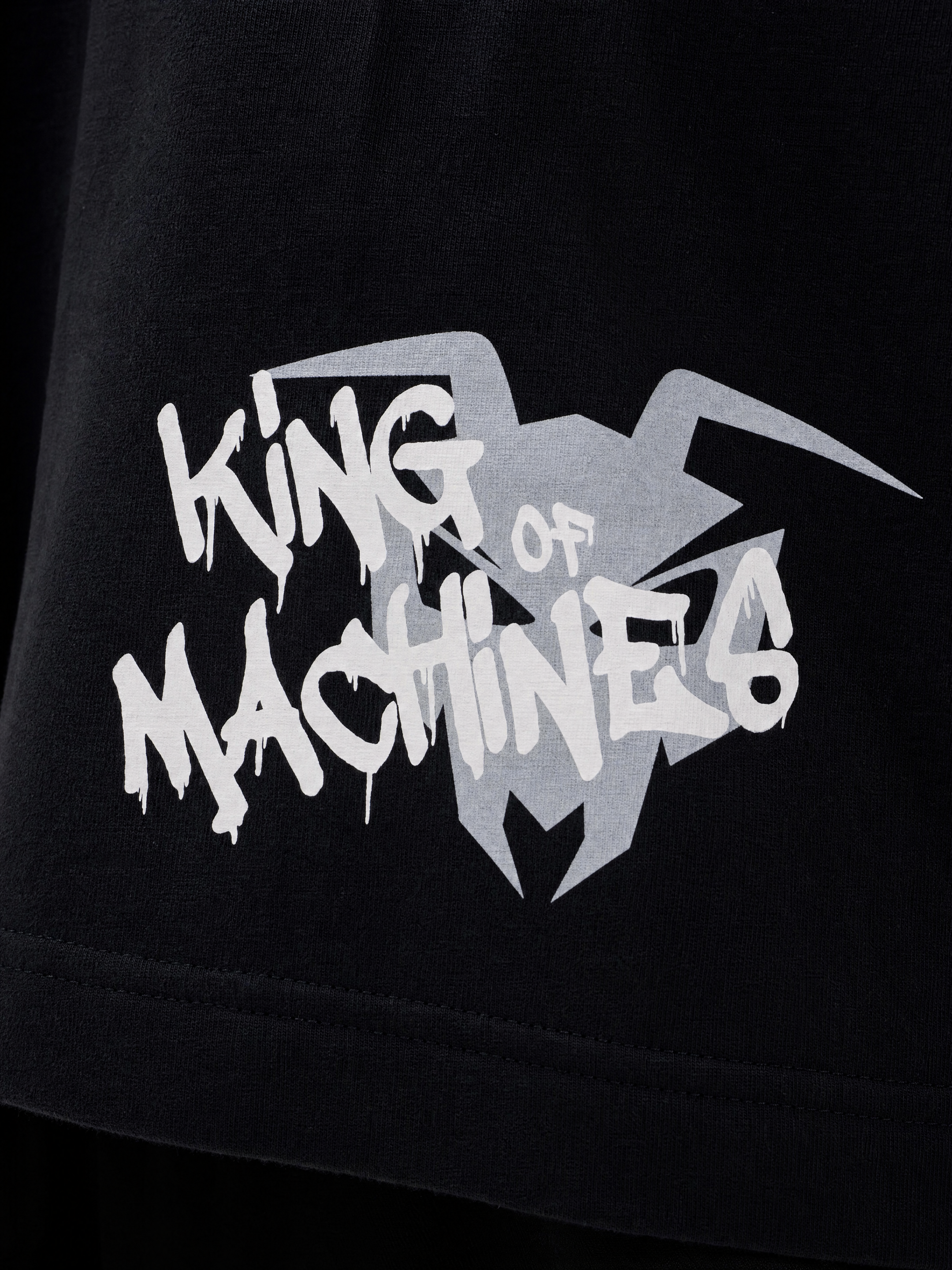 SWEAT BERMUDA „KING OF MACHINES“ - Black