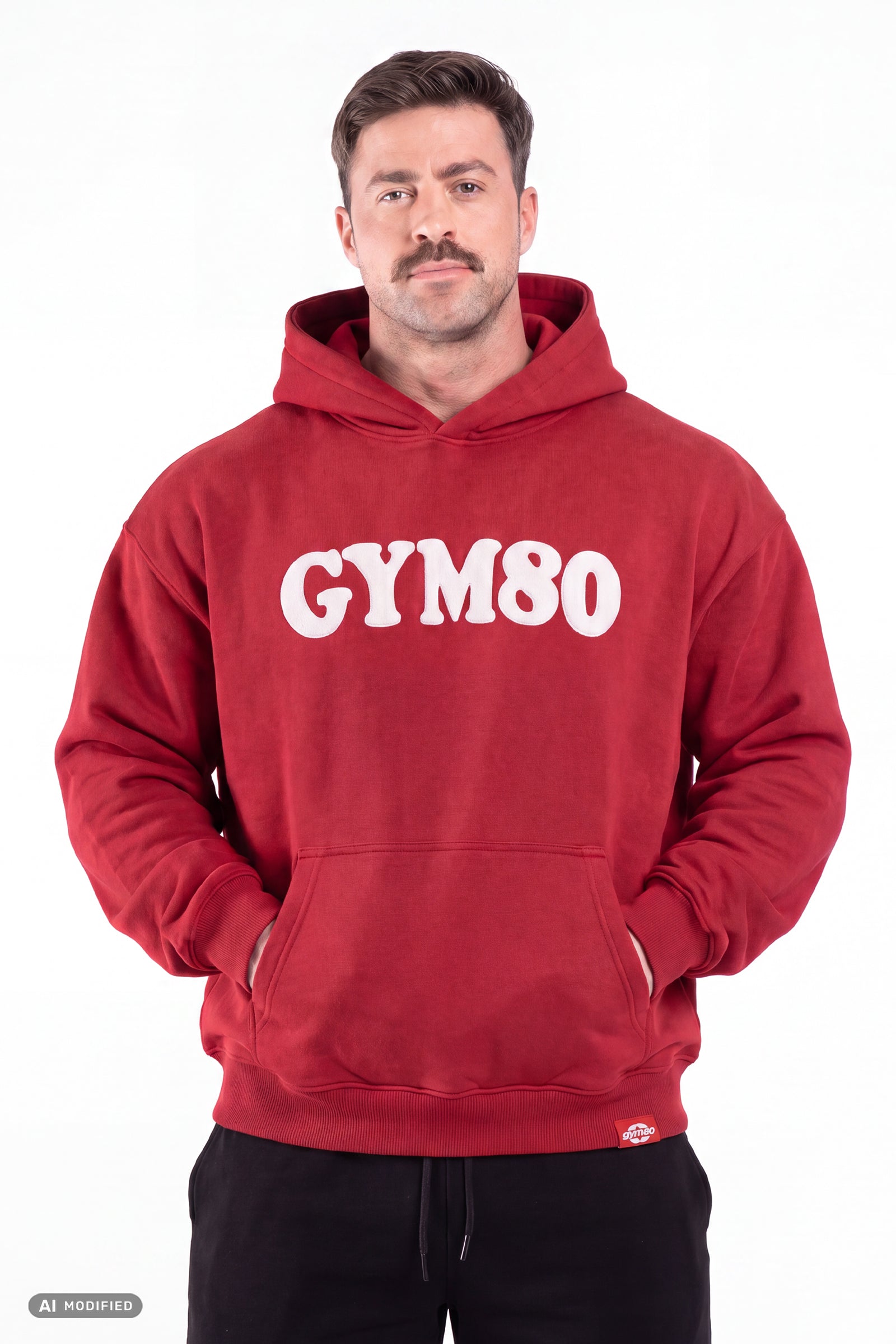 GYM80 OVERSIZE HOODIE RED