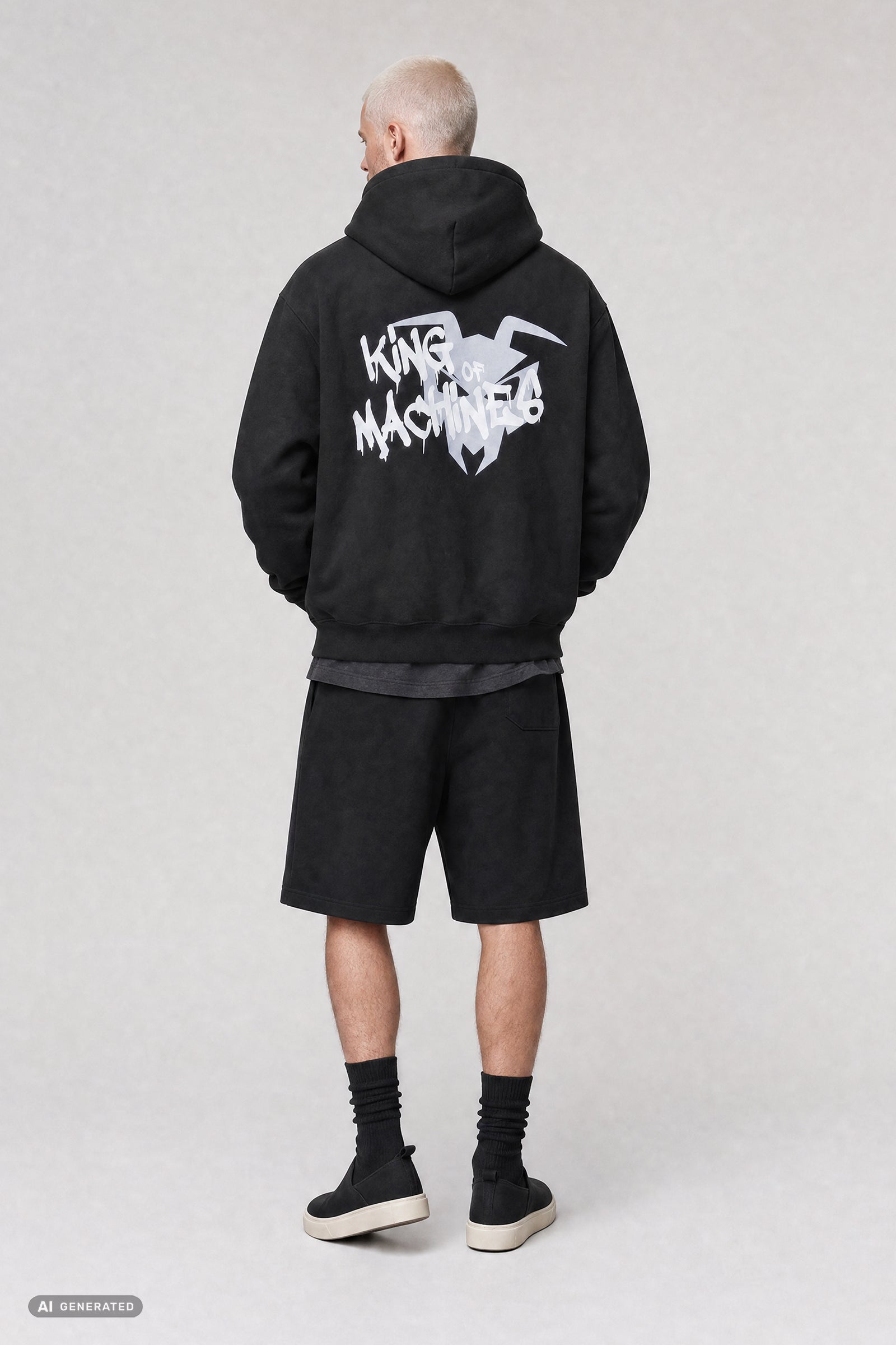 SWEAT PULLOVER “KING OF MACHINES” - Black