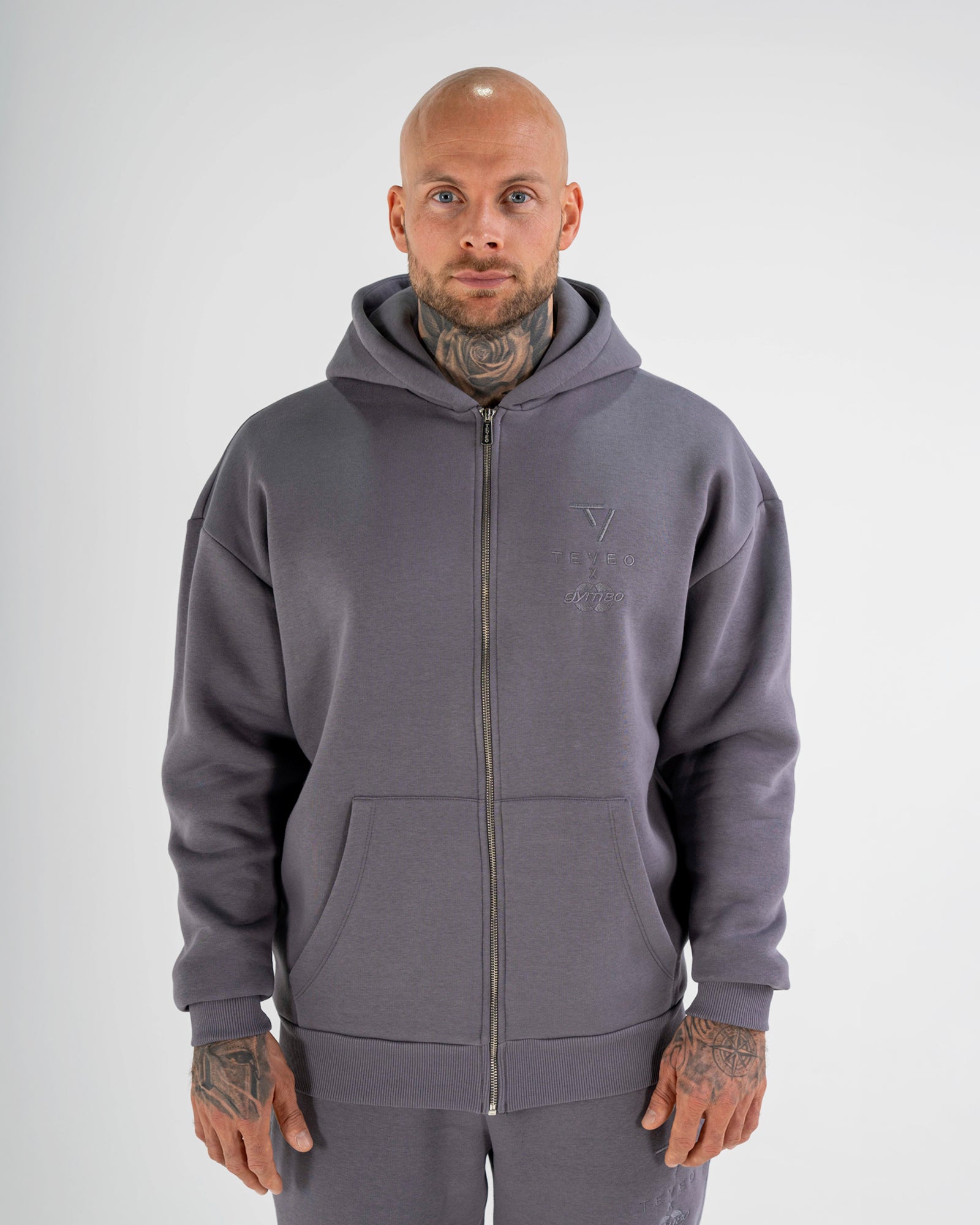 ARRIVAL OVERSIZED ZIP HOODIE - GRAPHIT